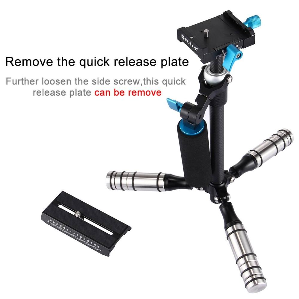 Puluz Handhållen kolfiber stabilisator för systemkameror 27-37cm