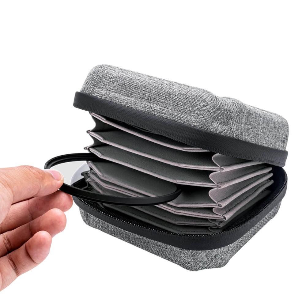 JJC filteretui/taske til 10 filtre, op til 95 mm