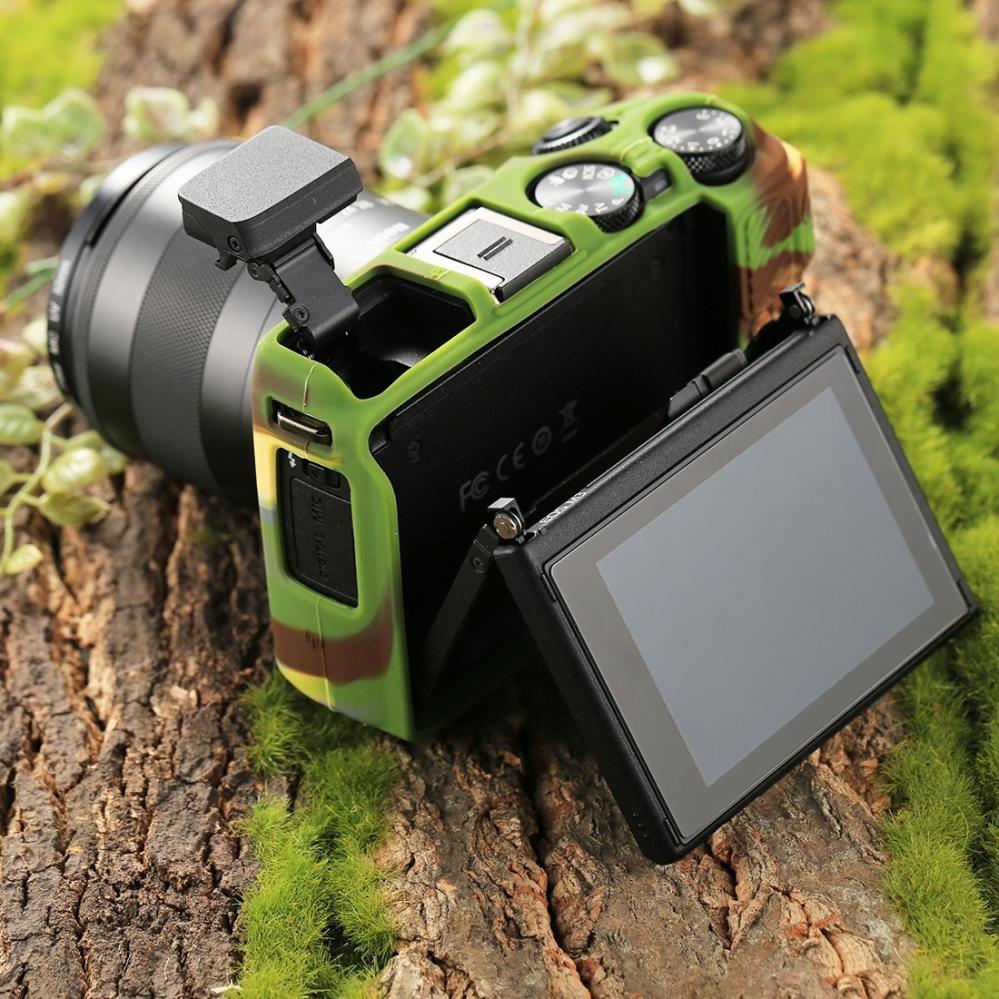 Puluz Mjukt skyddsfodral för Canon EOS M3 kamouflage av silikon