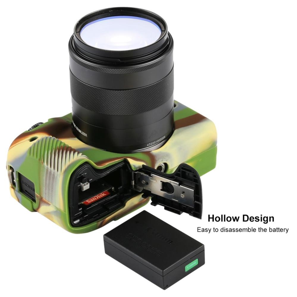 Puluz Mjukt skyddsfodral för Canon EOS M3 kamouflage av silikon