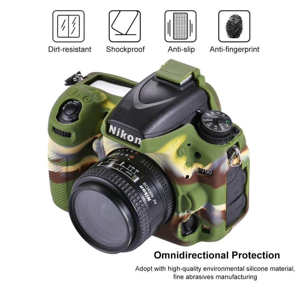 Puluz Silikonfodral för Nikon D750 Kamouflage