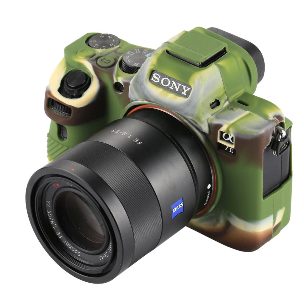 Puluz Silikonfodral för Sony ILCE-7MII / 7SMII / 7RMII Kamouflage