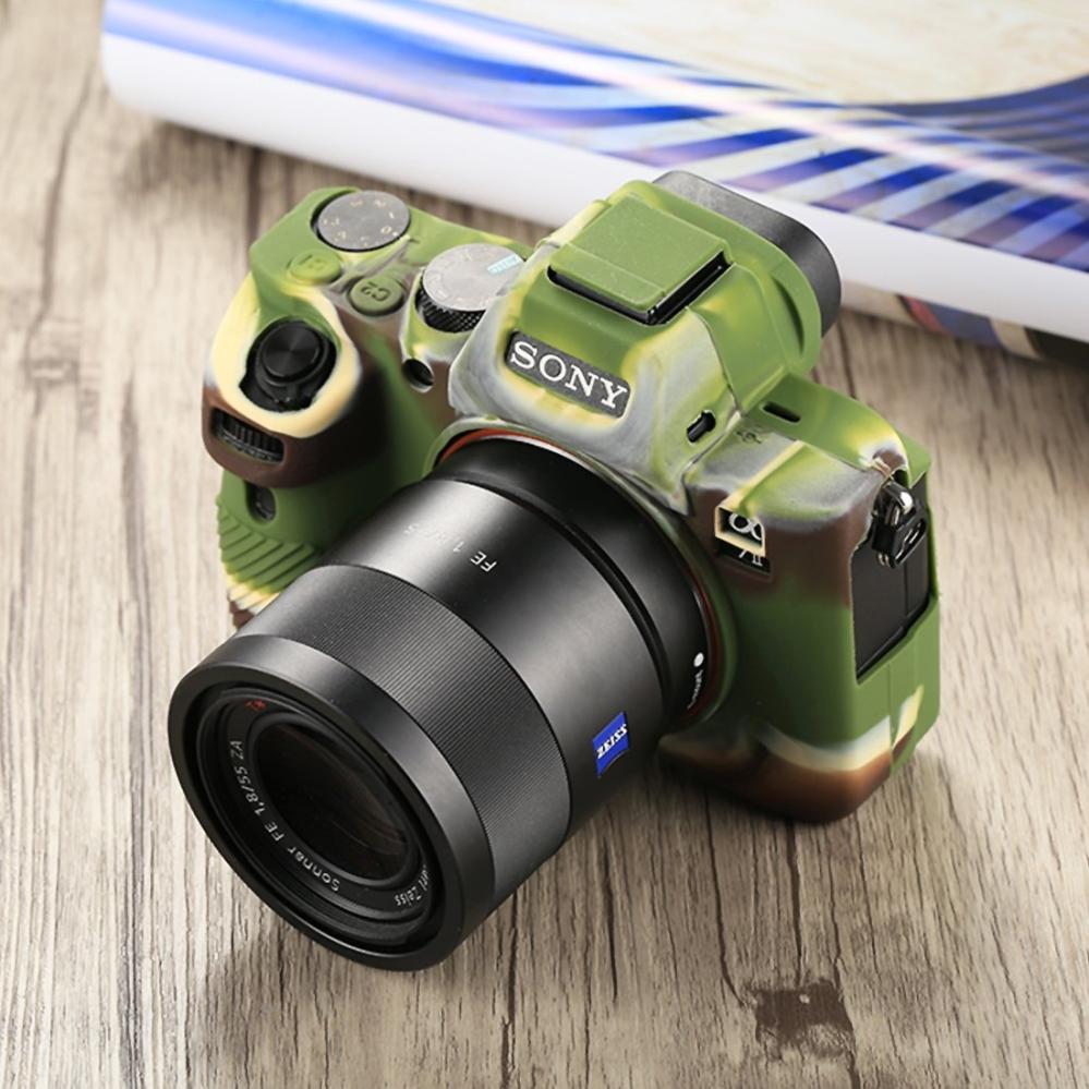 Puluz Silikonfodral för Sony ILCE-7MII / 7SMII / 7RMII Kamouflage