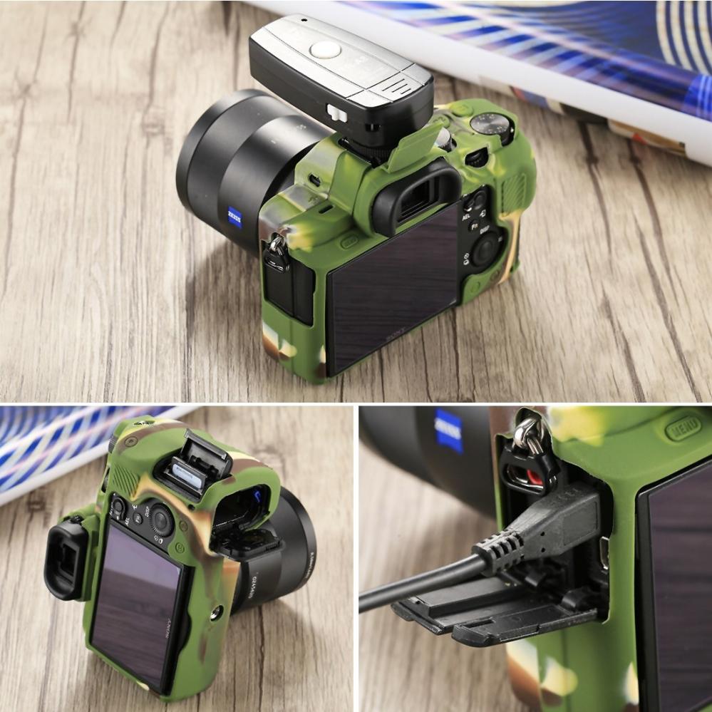 Puluz Silikonfodral för Sony ILCE-7MII / 7SMII / 7RMII Kamouflage