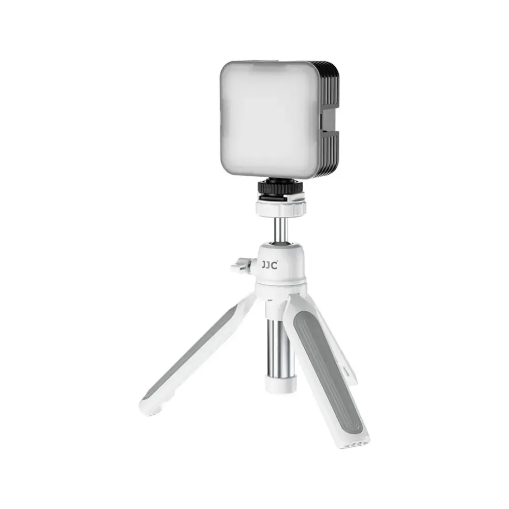 JJC TP-T1 WHITE – Kombinerat handgrepp och ministativ för vlogg och selfie