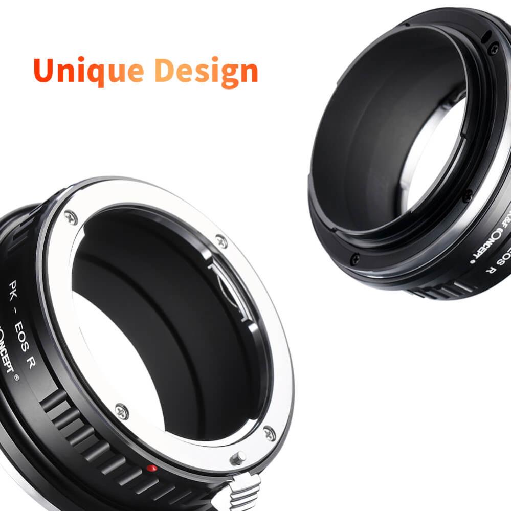 K&F Concept Objektivadapter till Pentax K objektiv för Canon EOS R kamerahus