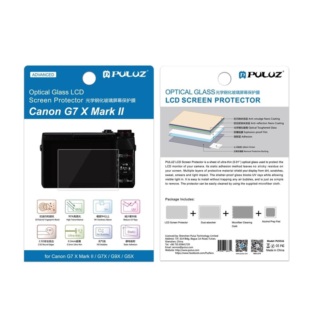 Puluz Skärmskydd för Canon G9X/G7XII/G7XIII/G9XII/G1XMarkIII/M100/M50 9H