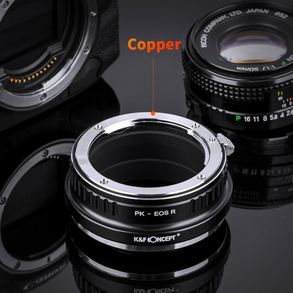 K&F Concept Objektivadapter till Pentax K objektiv för Canon EOS R kamerahus