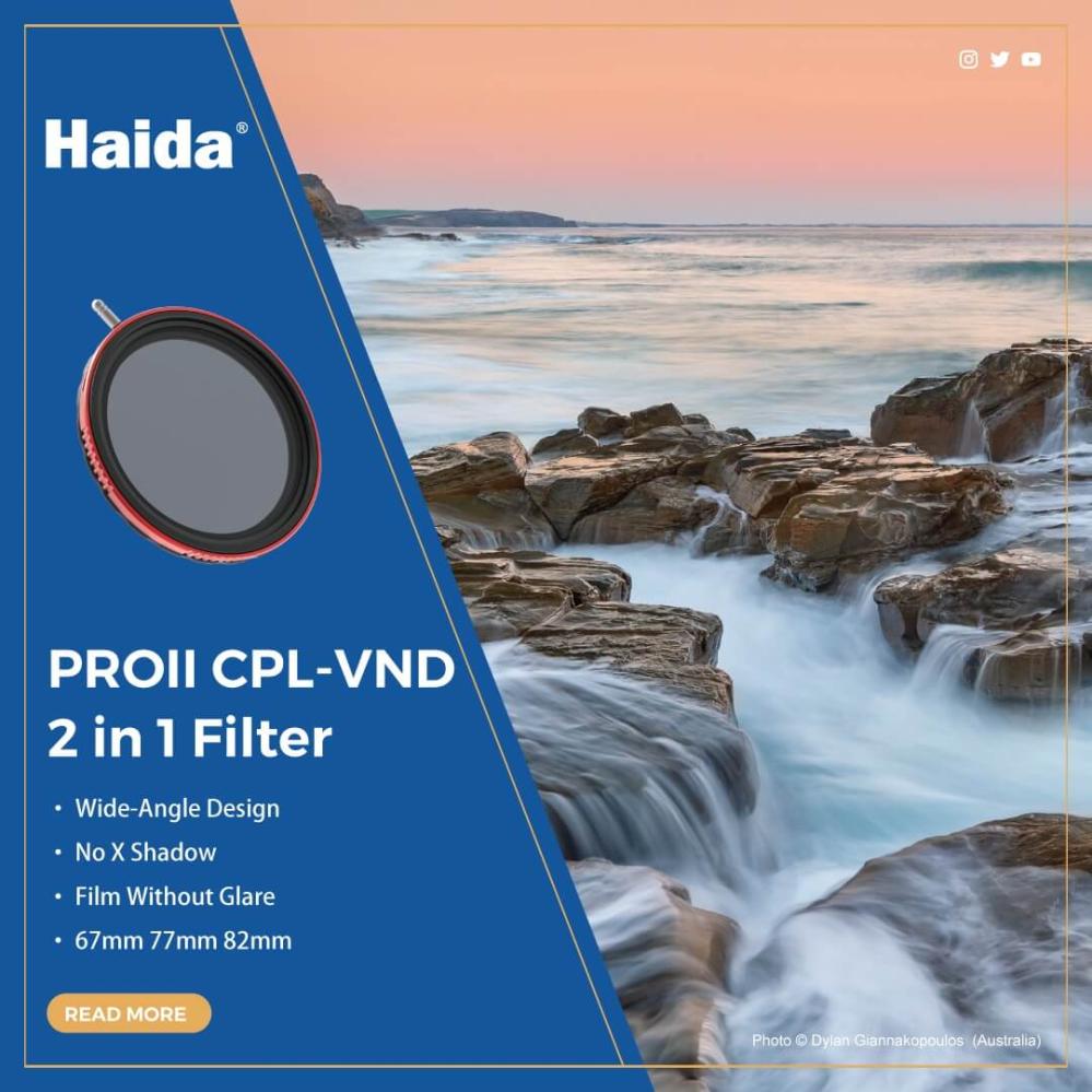 Haida CPL-VND 3–7 steg – Justerbart hybridfilter med polarisering