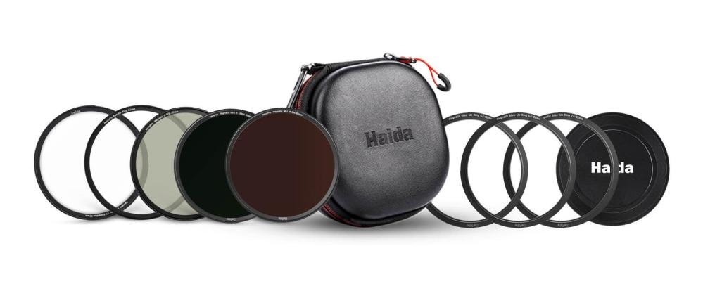 Haida NanoPro 82 mm magnetisk filterpakke ND1000 ND64 CPL UV 3x Step-Up