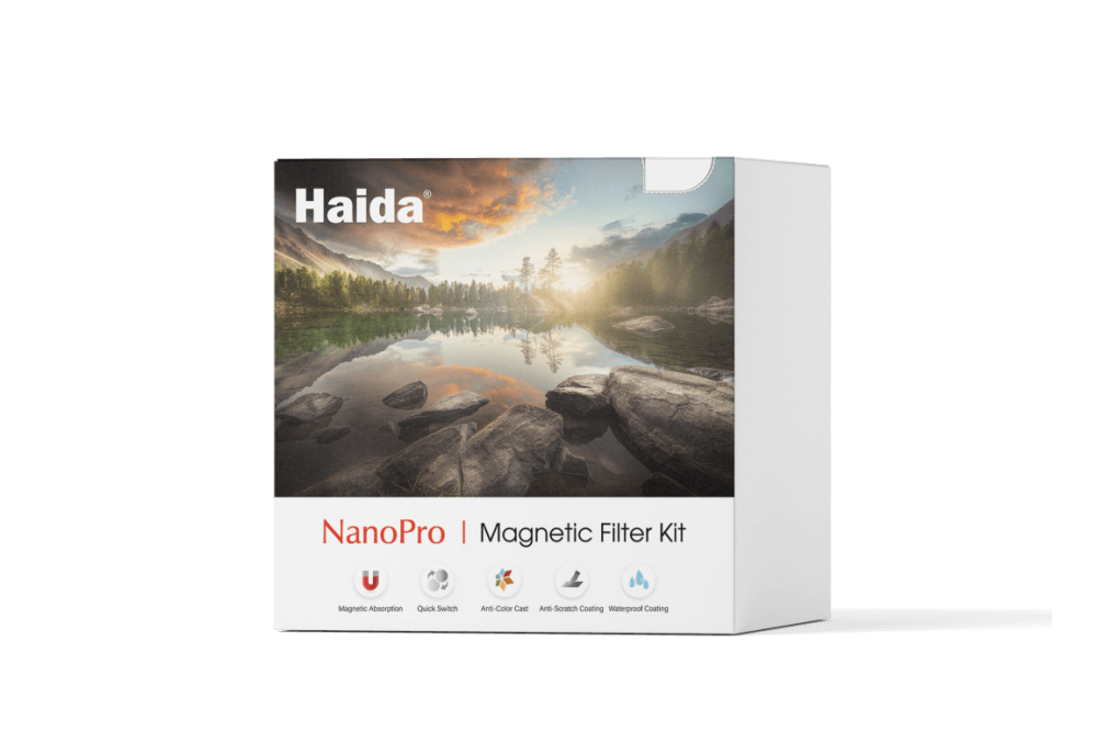 Haida NanoPro 82 mm magnetisk filterpakke ND1000 ND64 CPL UV 3x Step-Up