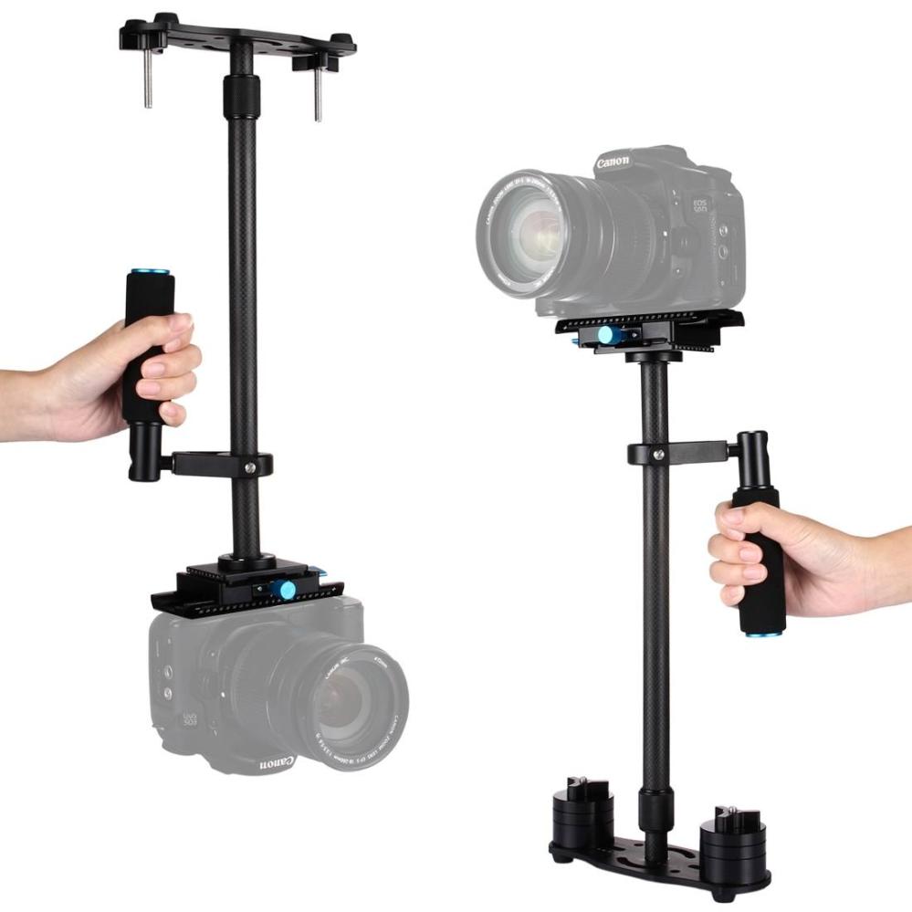 Puluz Handhållen kolfiber stabilisator för DSLR/DV-kameror (38.5-61cm)