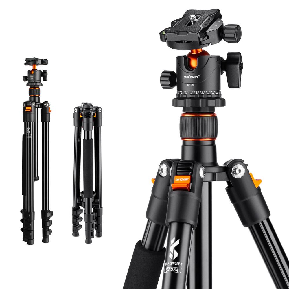 K&F Concept Kamerastativ med Panorama kulled 163cm