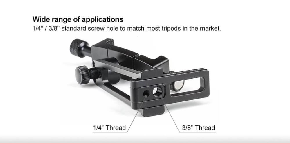 Sunwayfoto Mobilhållare/mobilställ justerbar 360 grader Arca Swiss type