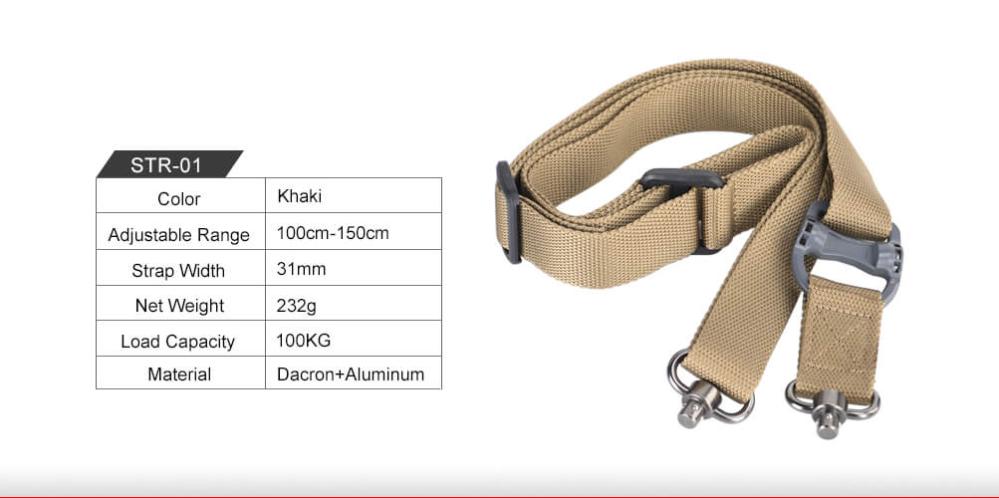 Sunwayfoto Kamerarem Khaki med QD-säkerhetsfäste