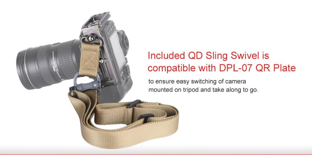 Sunwayfoto Kamerarem Khaki med QD-säkerhetsfäste