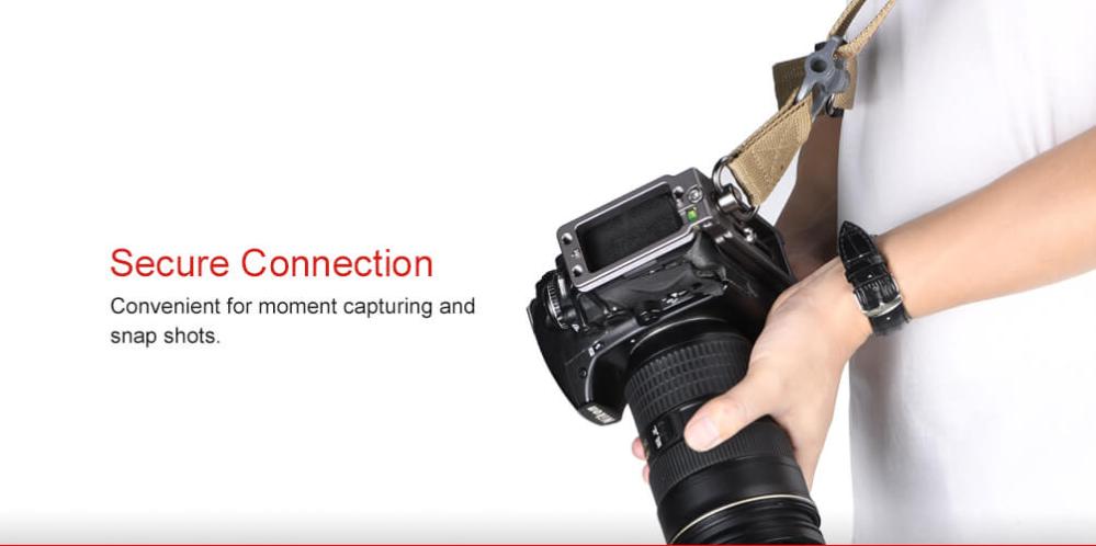 Sunwayfoto Kamerarem Khaki med QD-säkerhetsfäste