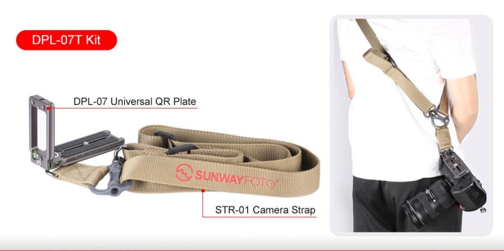 Sunwayfoto Kamerarem Khaki med QD-säkerhetsfäste