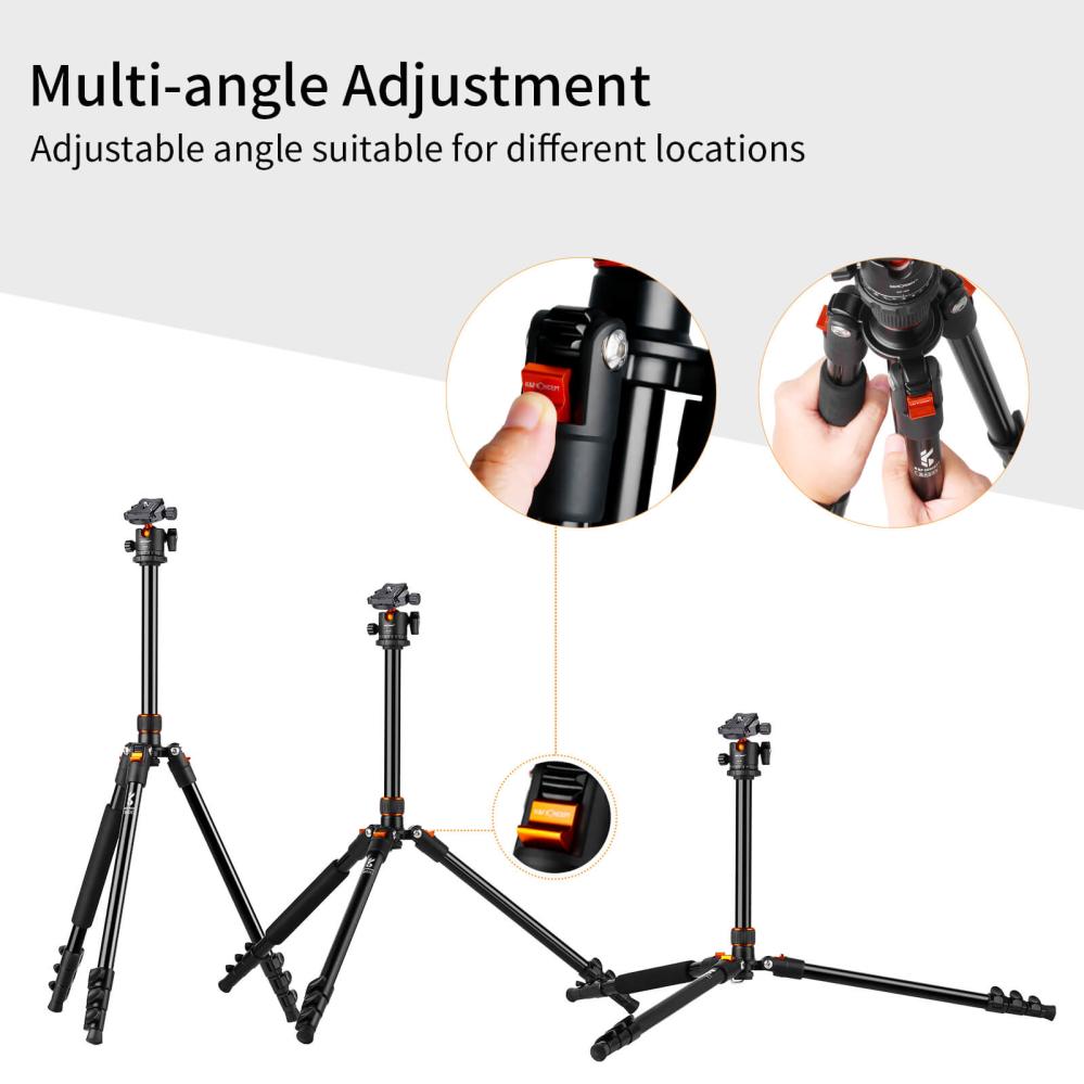 K&F Concept Kamerastativ med Panorama kulled 163cm