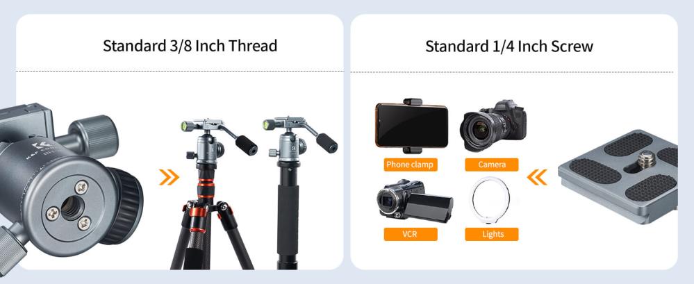 K&F Concept BH-26 Kulled med panoramaindexering med spak