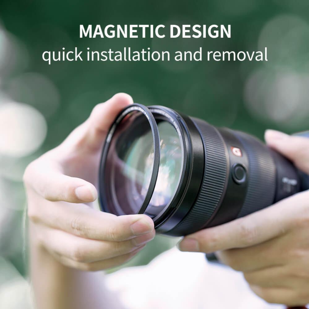 K&F Concept Magnetisk Black Mist 1/4 filter med adapterring & magnetlåg