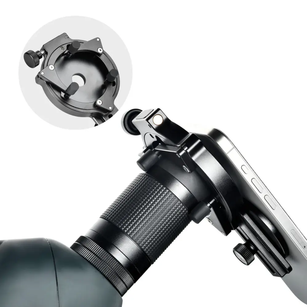 Sunwayfoto SPA-3060 – magnetisk mobiladapter til kikkert og mikroskop
