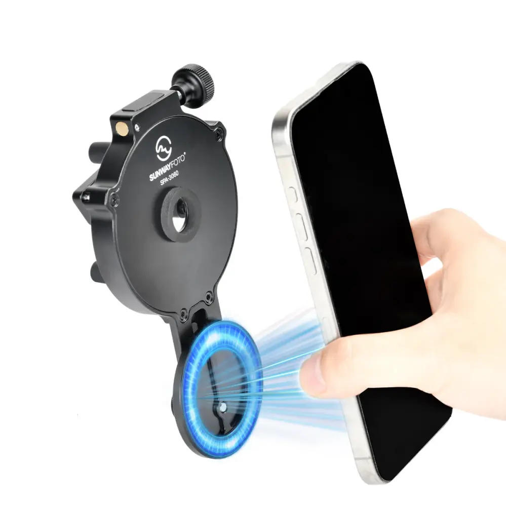 Sunwayfoto SPA-3060 – magnetisk mobiladapter til kikkert og mikroskop