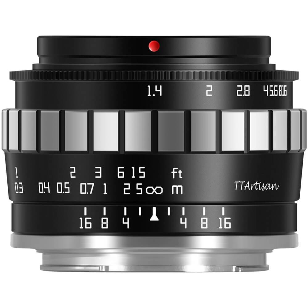 TTArtisan 23mm f/1.4 APS-C objektiv för Sony E silver