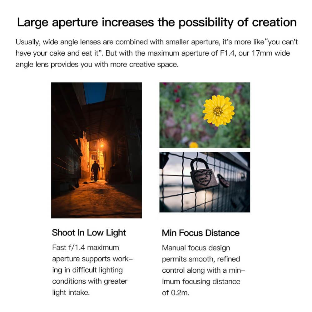 TTArtisan 17mm f/1.4 APS-C Vidvinkelobjektiv för Fujifilm X