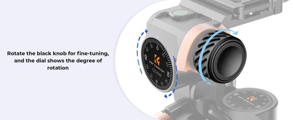 K&F Concept KF31.047 3-vägs Växelhuvud för hög precision