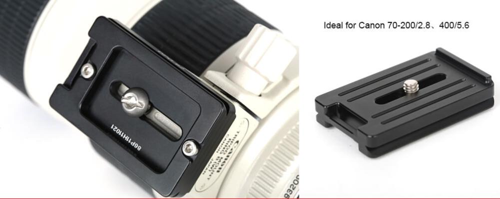 Sunwayfoto DPG-62R hurtigplade 62 mm Arca-Swiss med kantstøtte