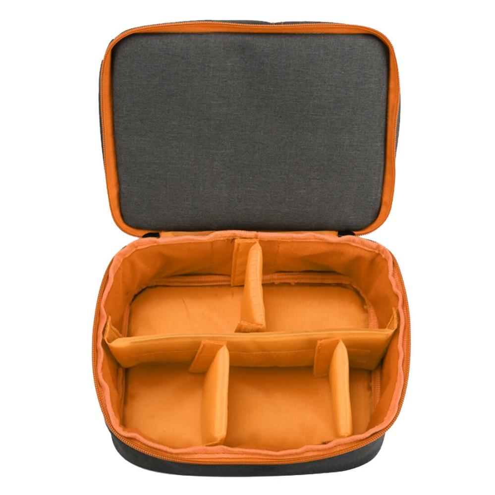 Huwang Grå & orange skuldertaske til kameraet