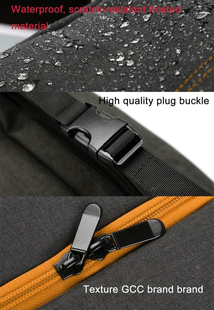 Huwang Grå & orange skuldertaske til kameraet