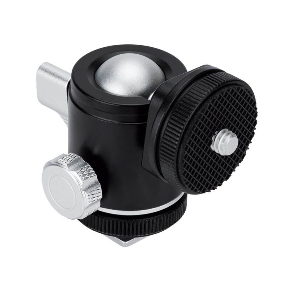 JJC Liten kulled med blixtsko för kamera/bur 1/4-tums gänga