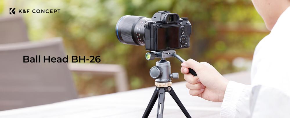 K&F Concept BH-26 Kuglehoved med panorama-indeksering med håndtag