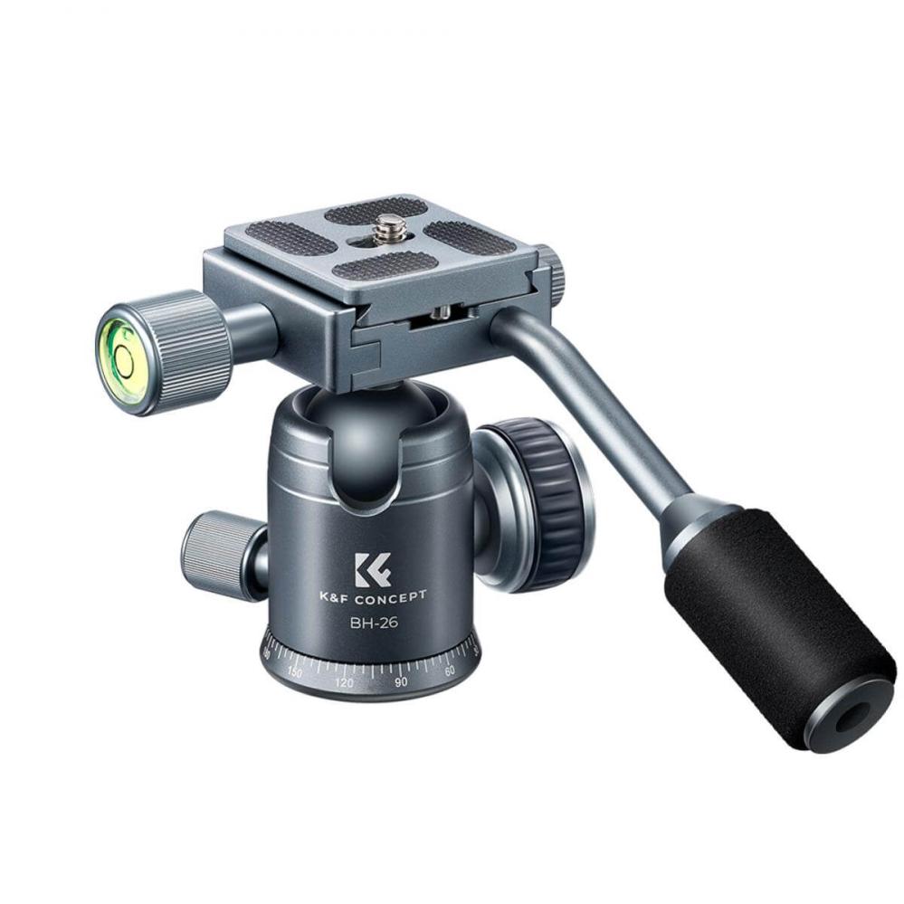 K&F Concept BH-26 Kuglehoved med panorama-indeksering med håndtag