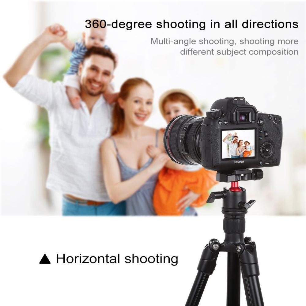 Puluz Roterbart kulledshuvud 360 grader med snabbplatta för DSLR