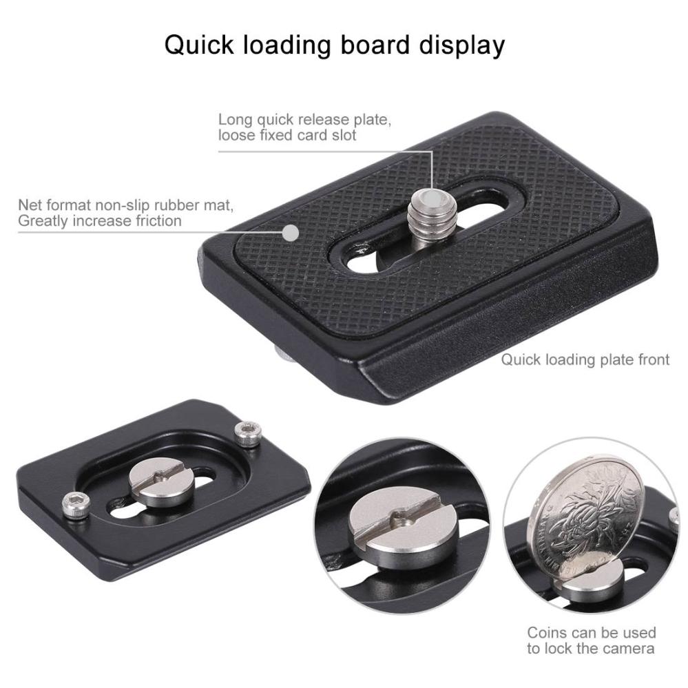 Puluz Roterbart kulledshuvud 360 grader med snabbplatta för DSLR