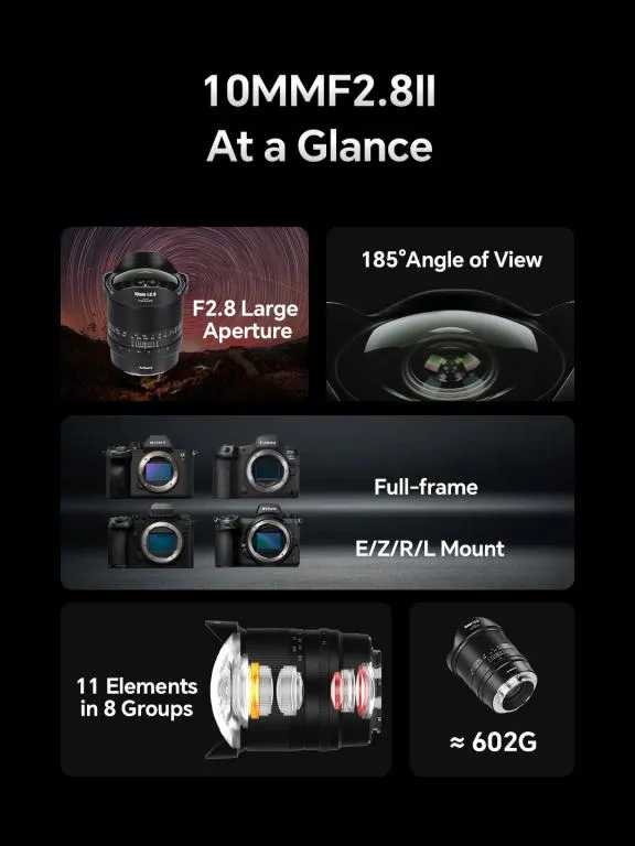 7Artisans 10mm f/2,8 Mark II vidvinkelobjektiv til Nikon Z (fullformat)