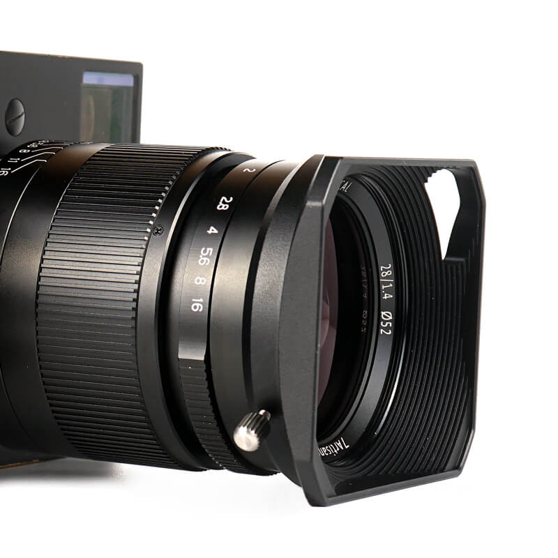 7Artisans Motljusskydd & lock för 28mm f/1.4