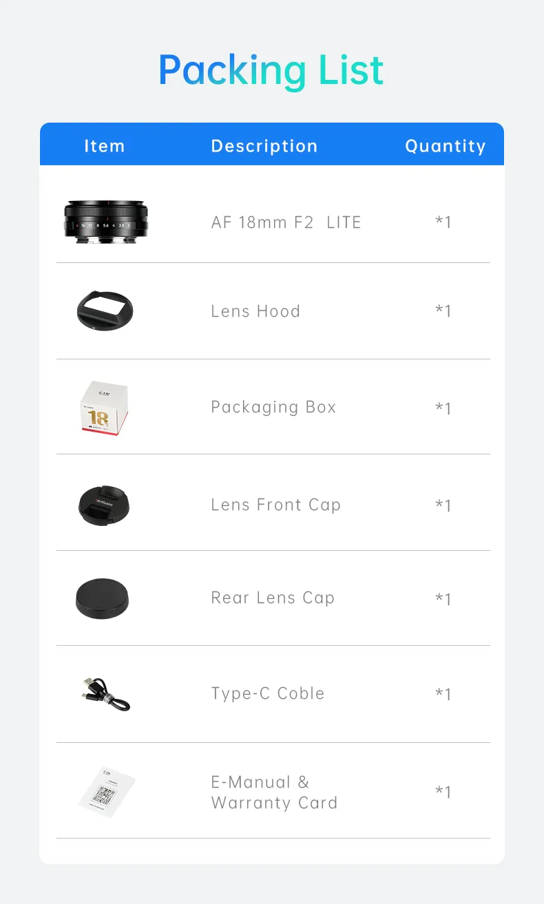 7Artisans AF 18mm f/2 Lite til Fujifilm X (APS-C)