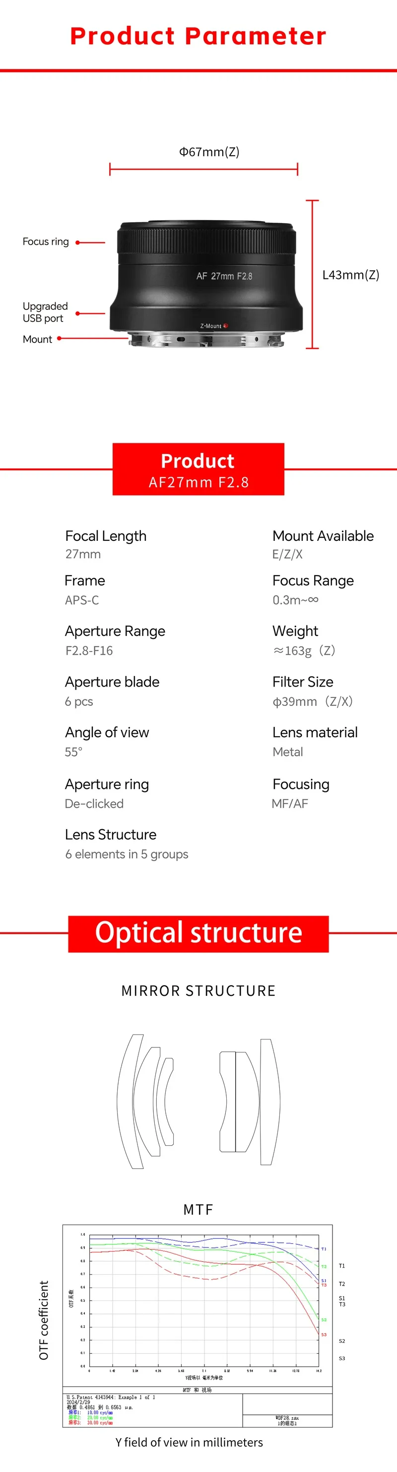 7Artisans AF 27mm f/2.8 objektiv APS-C för Fujifilm X