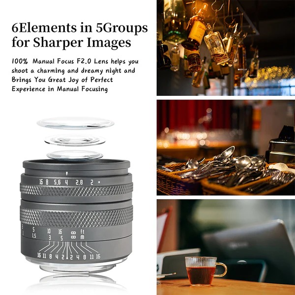 AstrHori 50mm f/2.0 Objektiv Fullformat för Leica L