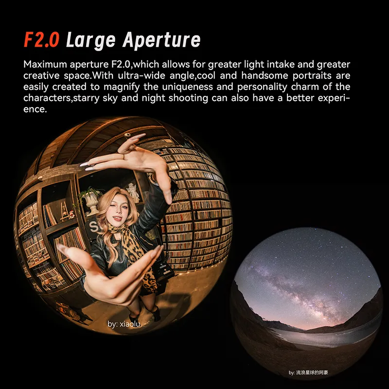 AstrHori 6.5mm f/2 Fisheye-objektiv för vidvinkelbilder