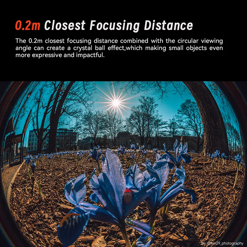 AstrHori 6.5mm f/2 Fisheye-objektiv för vidvinkelbilder