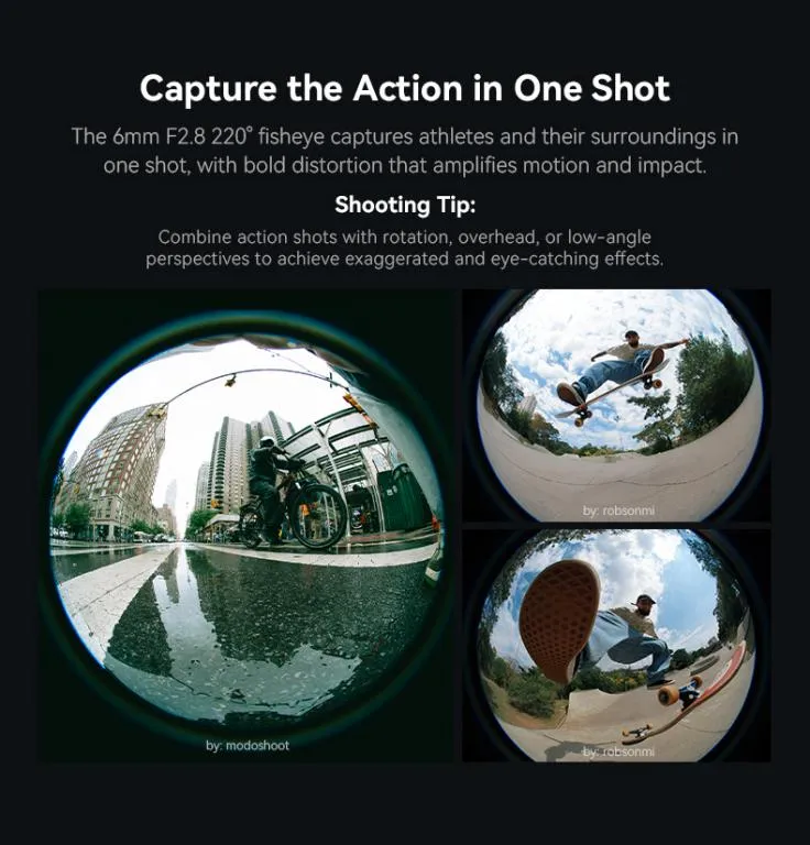 AstrHori 6mm f/2,8 Fisheye til Canon RF (fullformat, cirkulært billede)