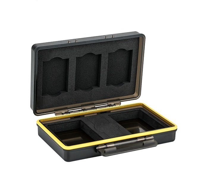 JJC Batteri & minneskortask 3xXQD olika batterimodeller