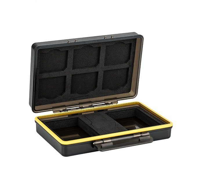 JJC Batteri & minneskortask 6xSD olika batterimodeller