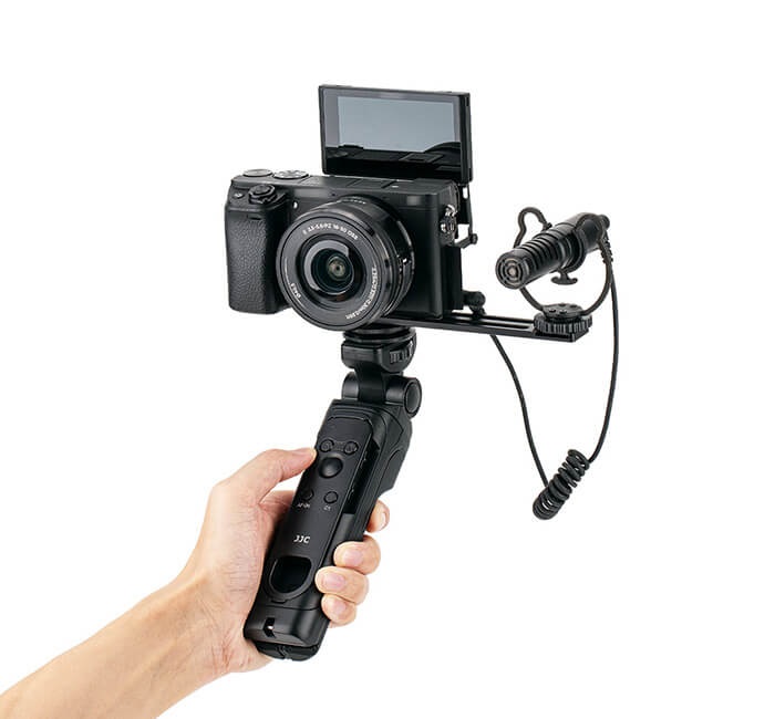 JJC Kombinerat handgrepp & Bluetooth fjärrkontroll för Sony ersätter GP-VPT2BT