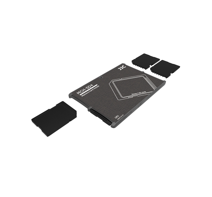 JJC Minneskorthållare svart för 4xSD kreditkortformat